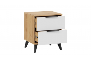 Спальный гарнитур Джоли №7 Черный матовый, Дуб Крафт золотой, Белый матовый