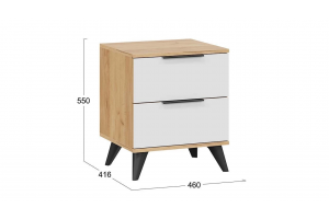 Спальный гарнитур Джоли №7 Черный матовый, Дуб Крафт золотой, Белый матовый