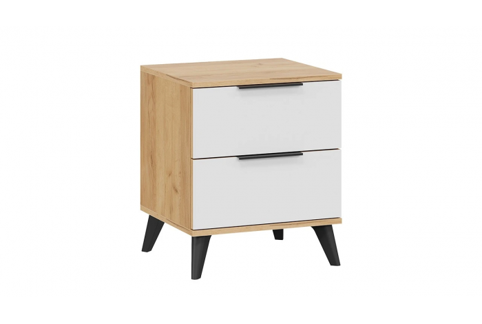 Спальный гарнитур Джоли №6 Черный матовый, Дуб Крафт золотой, Белый матовый