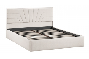 Спальный гарнитур Пандора стандартный Белый снег, Белый матовый, Велюр светлый