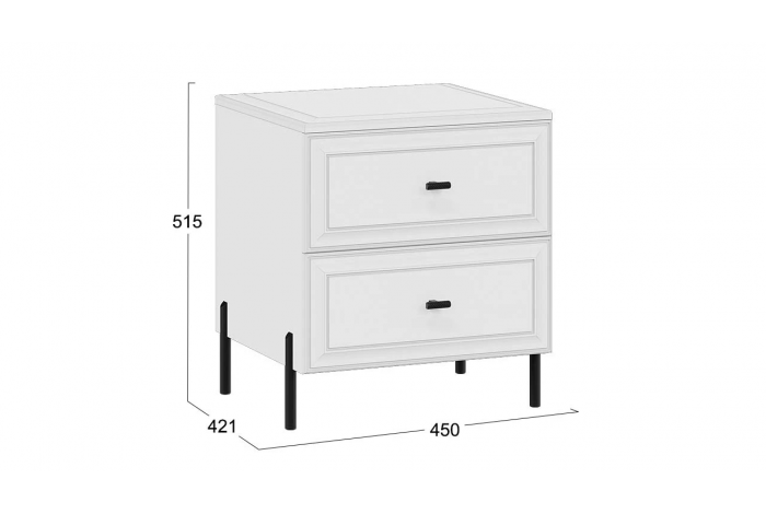 Спальный гарнитур «Пандора» №2 Белый снег, Белый матовый