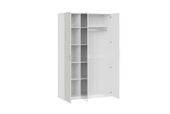 Спальный гарнитур «Стелла» №7 Золото розовое, Белый холст, Белый Жемчуг, Велюр Мокко светлый