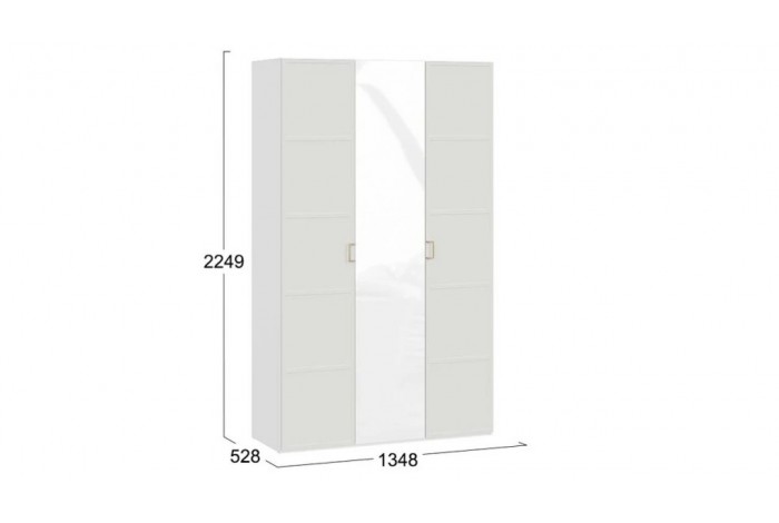 Спальный гарнитур «Стелла» №7 Золото розовое, Белый холст, Белый Жемчуг, Велюр Мокко светлый