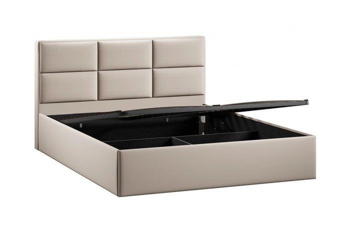 Спальный гарнитур «Стелла» стандартный Белый холст, Белый Жемчуг, Велюр Confetti Cream