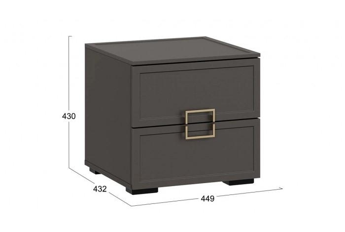 Спальный гарнитур «Стелла» стандартный Серый вулкан, Фон серый, Экомех Barni Grey