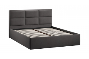 Спальный гарнитур Стелла №4 Золото розовое, Серый вулкан, Фон серый, Велюр Графит