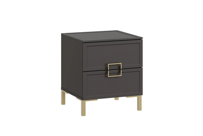 Спальный гарнитур «Стелла» №6 Золото розовое, Серый вулкан, Фон серый, Велюр Confetti Stone