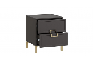 Спальный гарнитур Стелла №4 Золото розовое, Серый вулкан, Фон серый, Велюр Графит