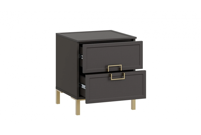 Спальный гарнитур «Стелла» №6 Золото розовое, Серый вулкан, Фон серый, Велюр Confetti Stone