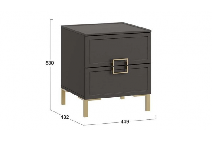 Спальный гарнитур «Стелла» №6 Золото розовое, Серый вулкан, Фон серый, Велюр Confetti Stone