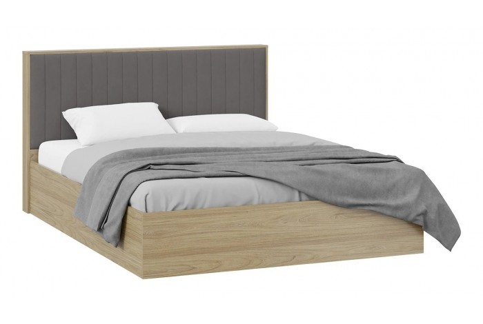 Спальный гарнитур «Сэнди» №5 Вяз благородный, Серый вулкан, Велюр Графит