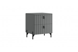 Спальный гарнитур Тиффани №1 Серый графит, Графит матовый, Велюр Графит