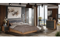 Спальный гарнитур «Хилтон» №4 Бук матовый, Дуб Крафт золотой, Графит матовый
