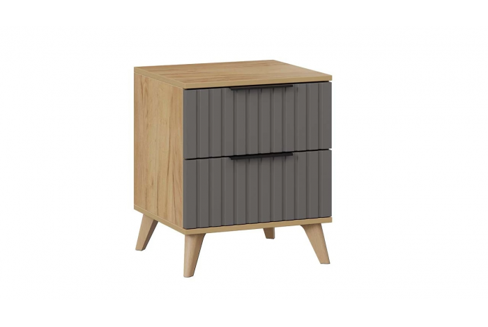 Спальный гарнитур «Хилтон» №4 Бук матовый, Дуб Крафт золотой, Графит матовый