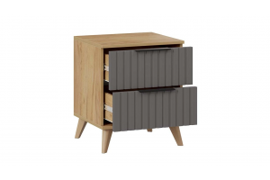 Спальный гарнитур Хилтон №4 Бук матовый, Дуб Крафт золотой, Графит матовый