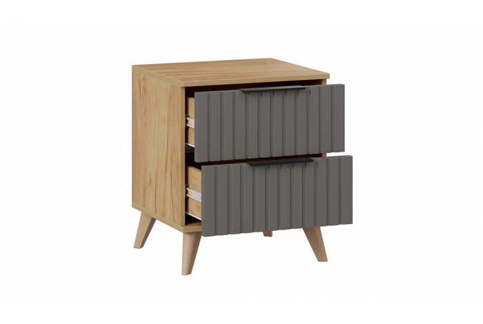 Спальный гарнитур «Хилтон» №4 Бук матовый, Дуб Крафт золотой, Графит матовый