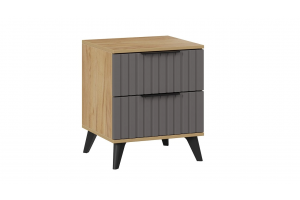 Спальный гарнитур Хилтон №4 Черный матовый, Дуб Крафт золотой, Графит матовый