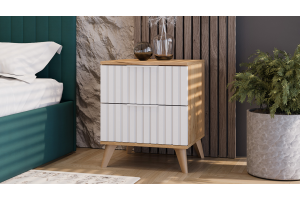 Спальный гарнитур Хилтон №5 Бук матовый, Дуб Крафт золотой, Белый матовый