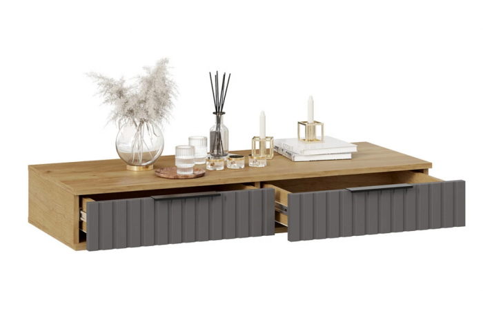 Спальный гарнитур «Хилтон» №7 Бук матовый, Дуб Крафт золотой, Графит матовый