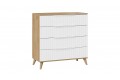 Комод «Хилтон» с опорами Бук матовый, Дуб Крафт золотой, Белый матовый