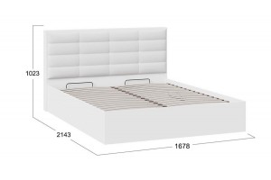 Кровать с ПМ Агата 1600 Тип 1 (с подъемным механизмом и заглушиной) Белый