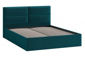 Кровать без ПМ Глосс 1400 Тип 1 без подъемного механизма Велюр Confetti Izumrud