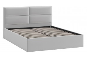 Кровать без ПМ Глосс 1400 Тип 1 без подъемного механизма Велюр Confetti Silver