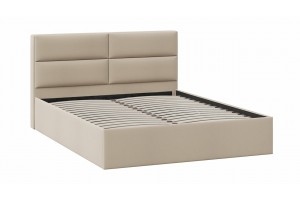 Кровать без ПМ Глосс 1400 Тип 1 без подъемного механизма Велюр Мокко светлый