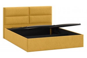 Кровать с ПМ Глосс 1400 Тип 1 с подъемным механизмом Микровелюр Wellmart Yellow