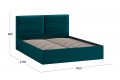 Кровать с ПМ «Глосс» 1400 Тип 1 (с подъемным механизмом) Велюр Confetti Izumrud
