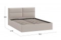 Кровать с ПМ «Глосс» 1400 Тип 1 (с подъемным механизмом) Велюр Confetti Smoke