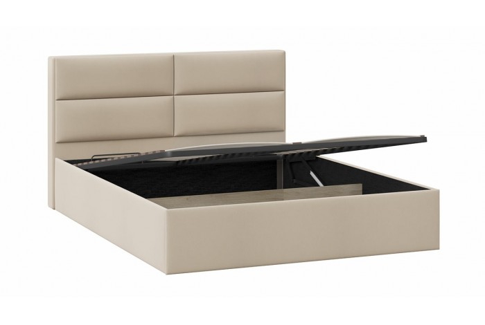 Кровать с ПМ «Глосс» 1400 Тип 1 (с подъемным механизмом) Велюр Мокко светлый