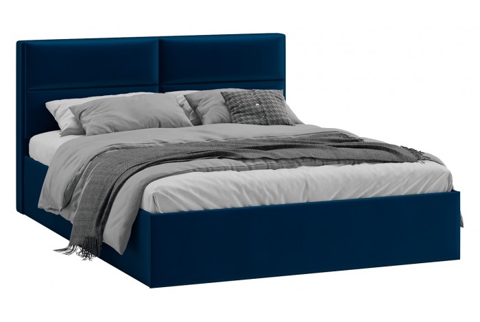 Кровать с ПМ «Глосс» 1600 Тип 1 (с подъемным механизмом) Велюр Confetti Blue