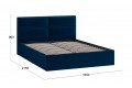 Кровать с ПМ «Глосс» 1600 Тип 1 (с подъемным механизмом) Велюр Confetti Blue