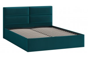 Кровать с ПМ Глосс 1600 Тип 1 с подъемным механизмом Велюр Confetti Izumrud