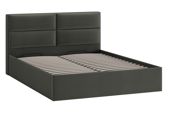 Кровать с ПМ «Глосс» 1600 Тип 1 (с подъемным механизмом) Велюр Confetti Stone