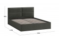 Кровать с ПМ «Глосс» 1600 Тип 1 (с подъемным механизмом) Велюр Confetti Stone