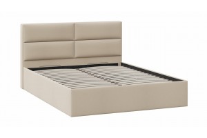 Кровать с ПМ Глосс 1600 Тип 1 с подъемным механизмом Велюр Мокко светлый