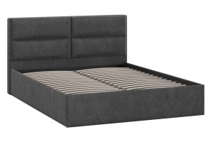 Кровать без ПМ Глосс 1800 Тип 1 без подъемного механизма Микровелюр Wellmart Graphite