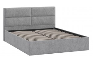 Кровать без ПМ Глосс 1800 Тип 1 без подъемного механизма Микровелюр Wellmart Silver