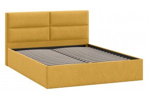 Кровать без ПМ Глосс 1800 Тип 1 без подъемного механизма Микровелюр Wellmart Yellow