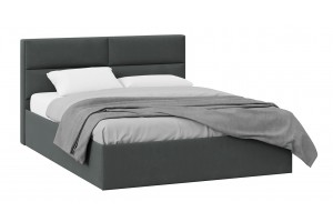 Кровать без ПМ Глосс 1800 Тип 1 без подъемного механизма Велюр Графит