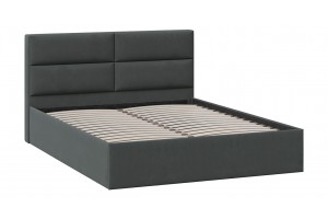 Кровать без ПМ Глосс 1800 Тип 1 без подъемного механизма Велюр Графит