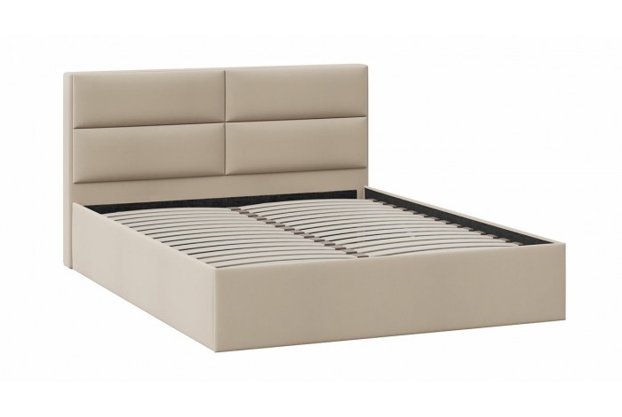 Кровать без ПМ «Глосс» 1800 Тип 1 (без подъемного механизма) Велюр Мокко светлый