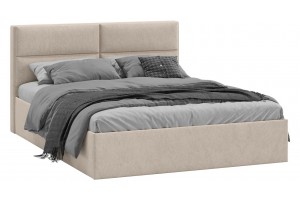 Кровать с ПМ Глосс 1800 Тип 1 с подъемным механизмом Микровелюр Wellmart Dark Beige