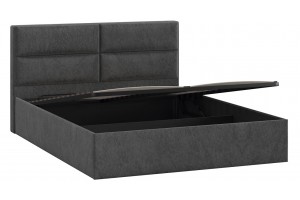 Кровать с ПМ Глосс 1800 Тип 1 с подъемным механизмом Микровелюр Wellmart Graphite