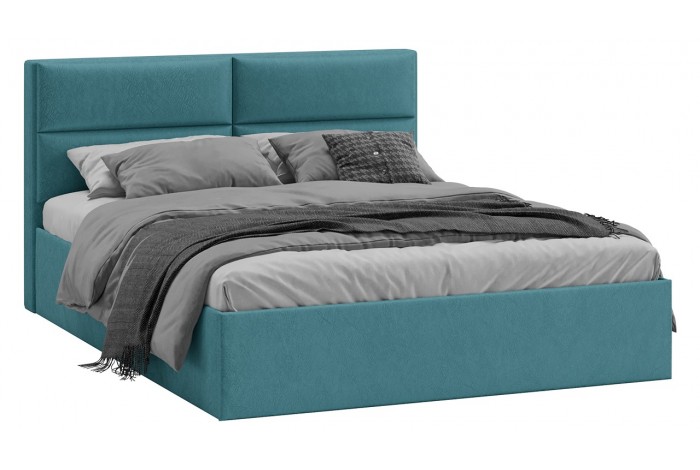 Кровать с ПМ «Глосс» 1800 Тип 1 (с подъемным механизмом) Микровелюр Wellmart Indigo