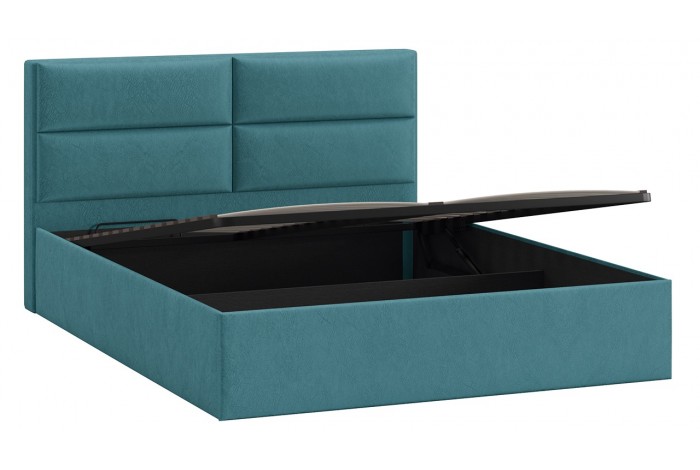 Кровать с ПМ «Глосс» 1800 Тип 1 (с подъемным механизмом) Микровелюр Wellmart Indigo