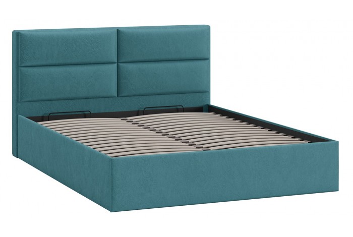 Кровать с ПМ «Глосс» 1800 Тип 1 (с подъемным механизмом) Микровелюр Wellmart Indigo