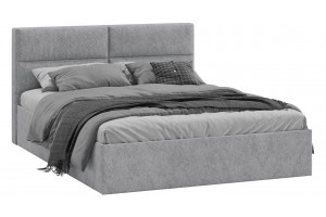 Кровать с ПМ Глосс 1800 Тип 1 с подъемным механизмом Микровелюр Wellmart Silver